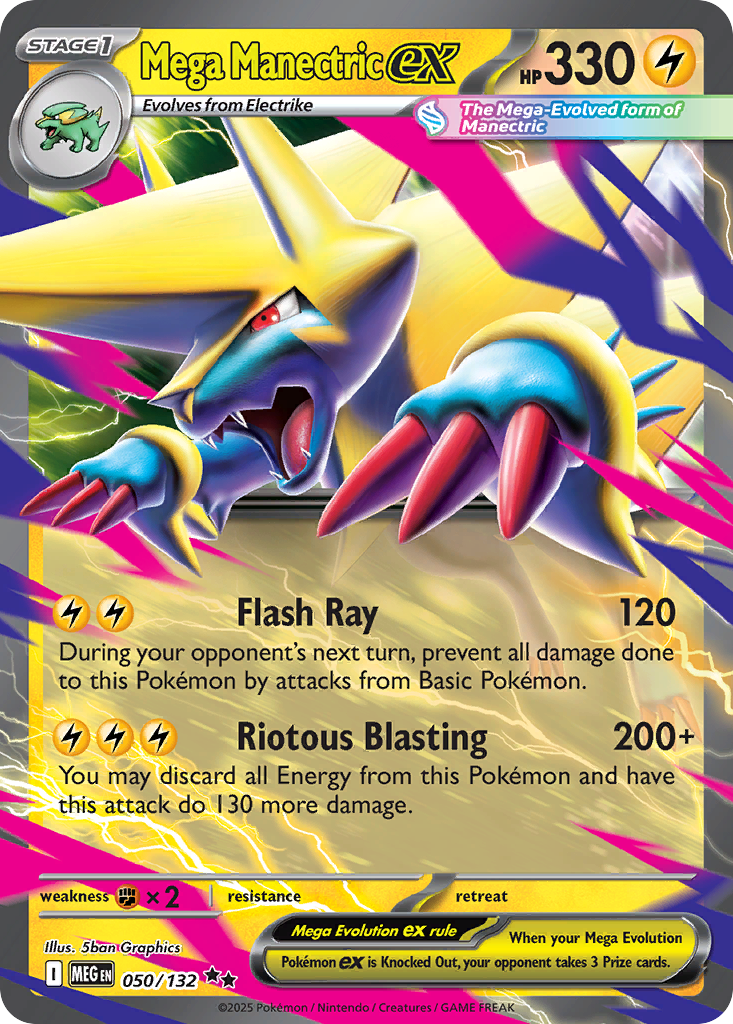 Mega Manectric ex - Mega Evolution - 050/132 - Holofoil