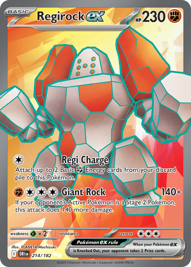 Regirock ex - Destined Rivals - 214/182 - Holofoil