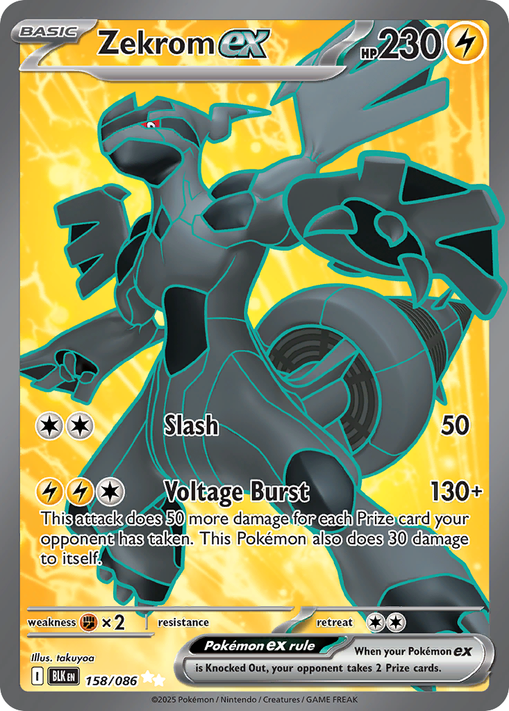 Zekrom ex - Black Bolt - 158/086 - Holofoil