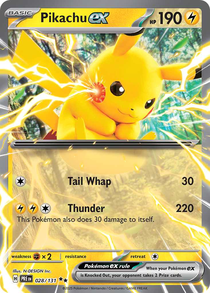 Pikachu ex - Prismatic Evolutions - 028/131 - Holofoil