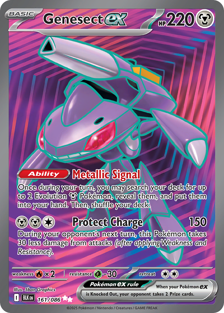 Genesect ex - Black Bolt - 161/086 - Holofoil