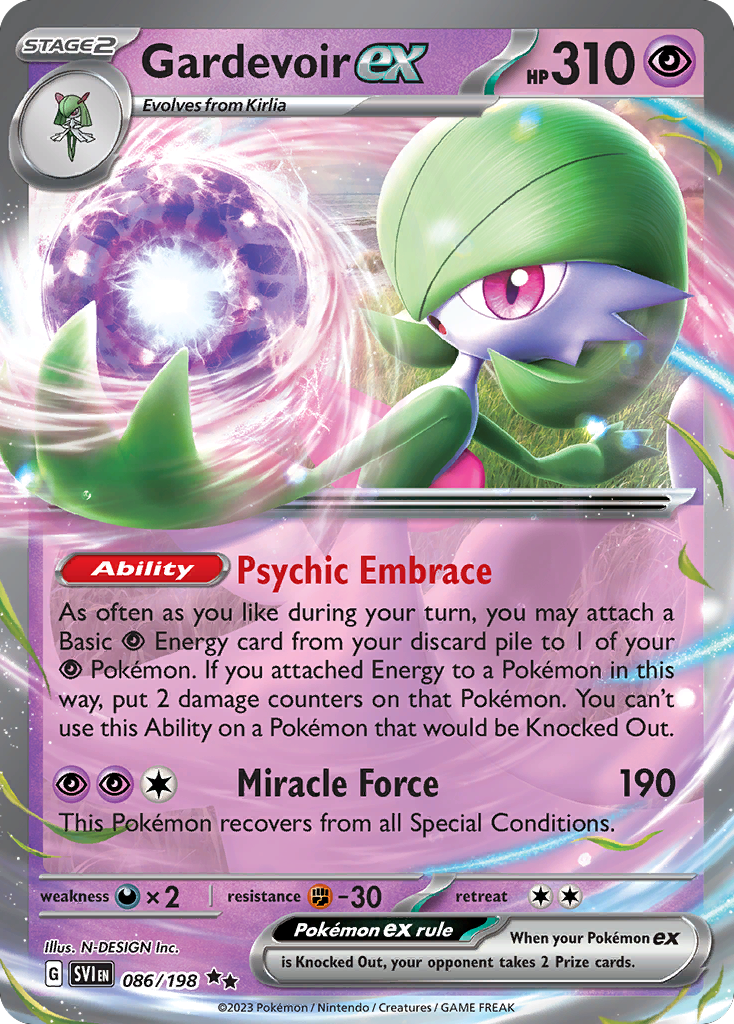 Gardevoir ex - Scarlet & Violet - 086/198 - Holofoil