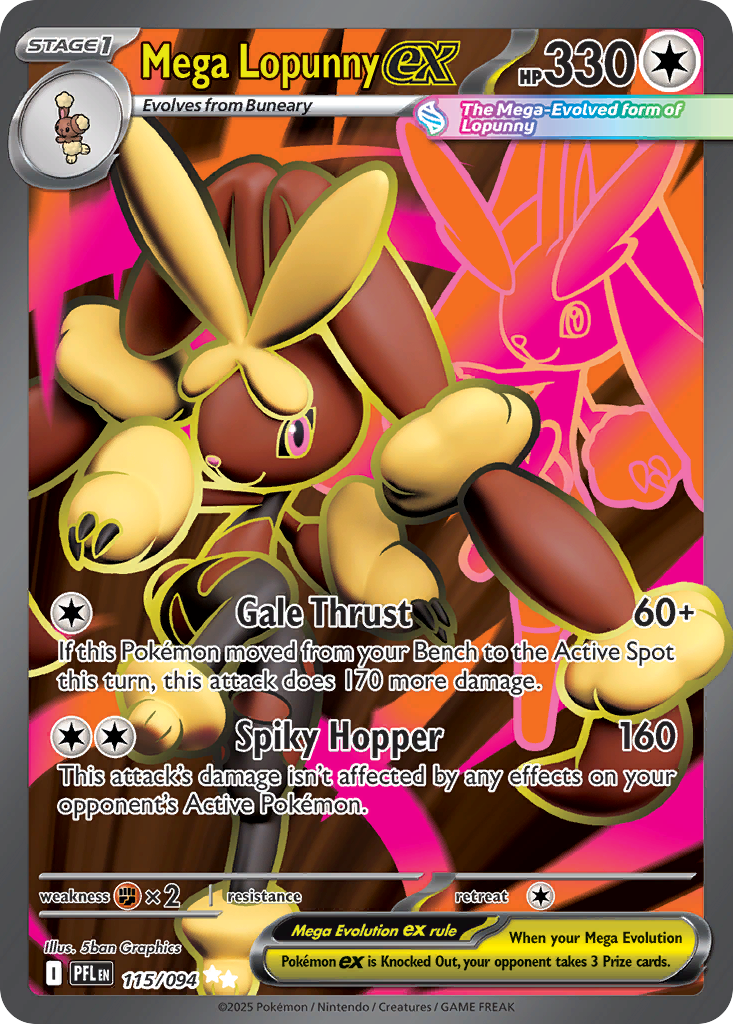 Mega Lopunny ex - Phantasmal Flames - 115/094 - Holofoil