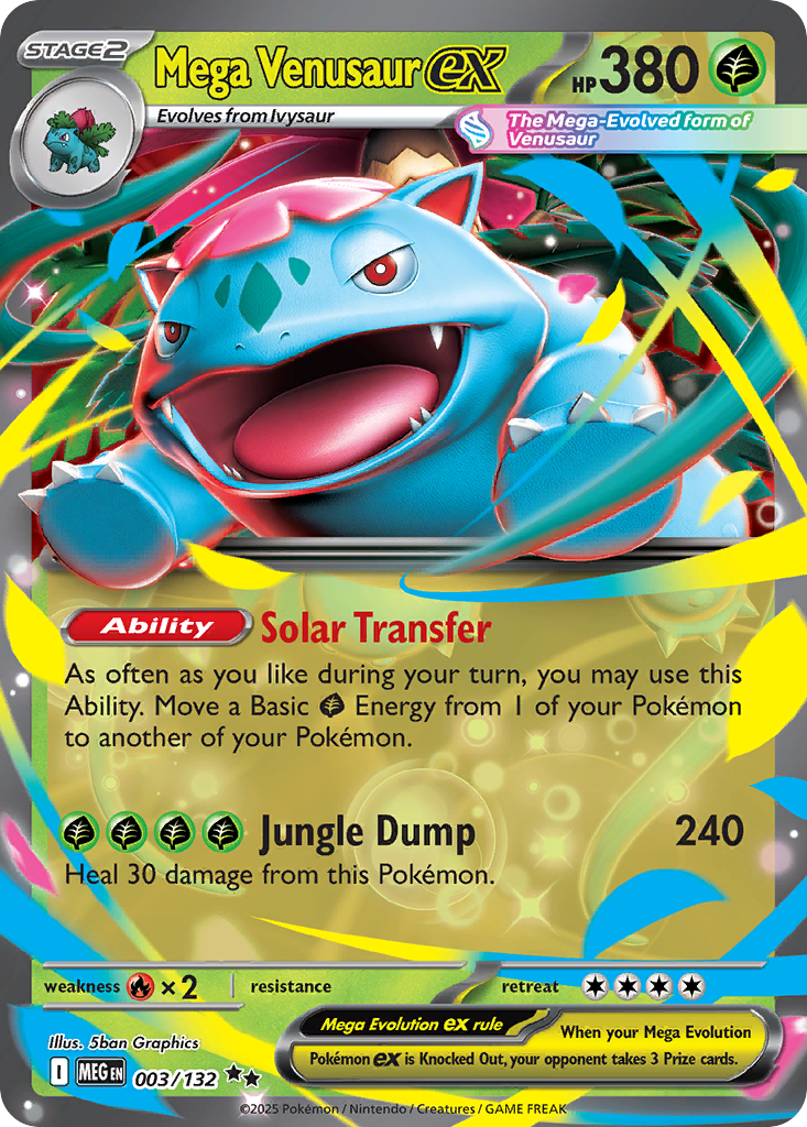 Mega Venusaur ex - Mega Evolution - 003/132 - Holofoil