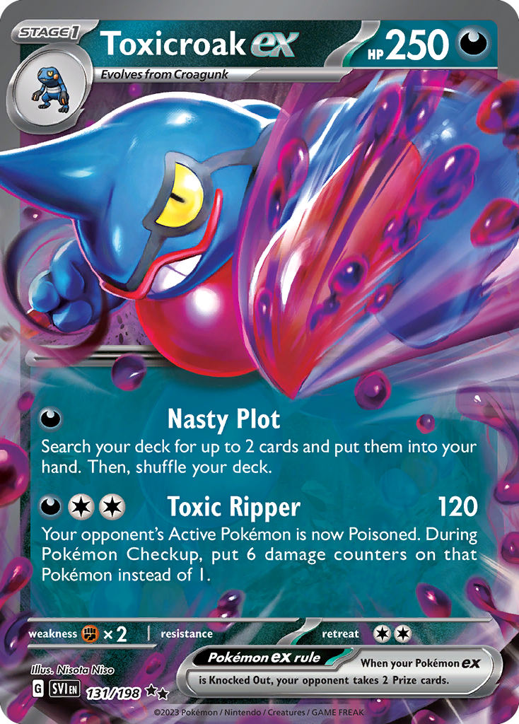 Toxicroak ex - Scarlet & Violet - 131/198 - Holofoil